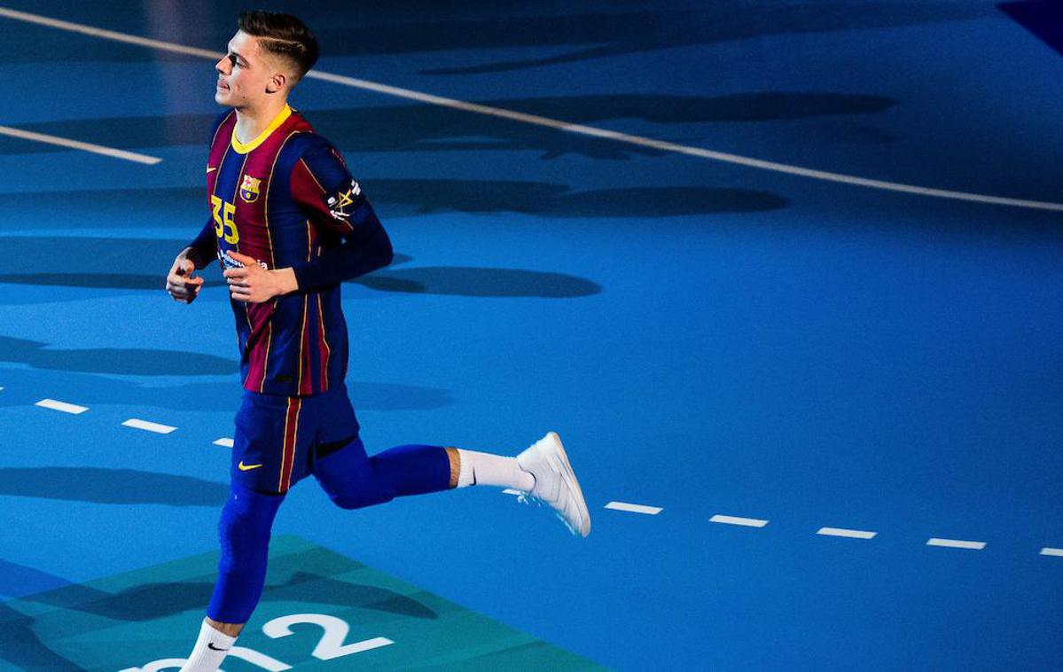 RK Celje Pivovarna Laško : Barcelona, liga prvakov, Domen Makuc | Domen Makuc je z Barcelono gostoval v Zagrebu in se štirikrat vpisal med strelce. | Foto Grega Valančič/Sportida