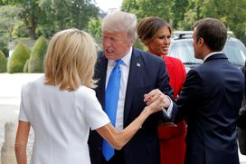 donald trump, melania trump, emmanuel macron, brigitte trogneux