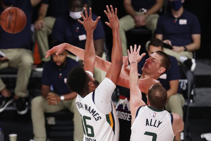 Nikola Jokić | Srbski košarkar Nikola Jokić je na sedmi, odločilni tekmi proti Utahu za Denver tik pred zvokom sirene zadel odločilni koš.  | Foto Getty Images