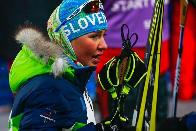 Čeprav odličij niso osvojili, so svetlo prihodnost nakazali še nekateri slovenski športniki in športnice. 22-letna tekačica na smučeh Anamarija Lampič je pokazala nekaj dobrih predstav, najboljšo pa na ekipni tekmi, ko je z Alenko Čebašek zasedla šesto mesto. | Foto: Stanko Gruden, STA