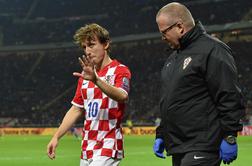 Luka Modrić zaradi poškodbe odsoten približno en mesec