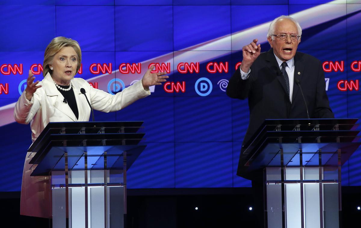 Hillary Clinton in Bernard Sanders | Foto Reuters