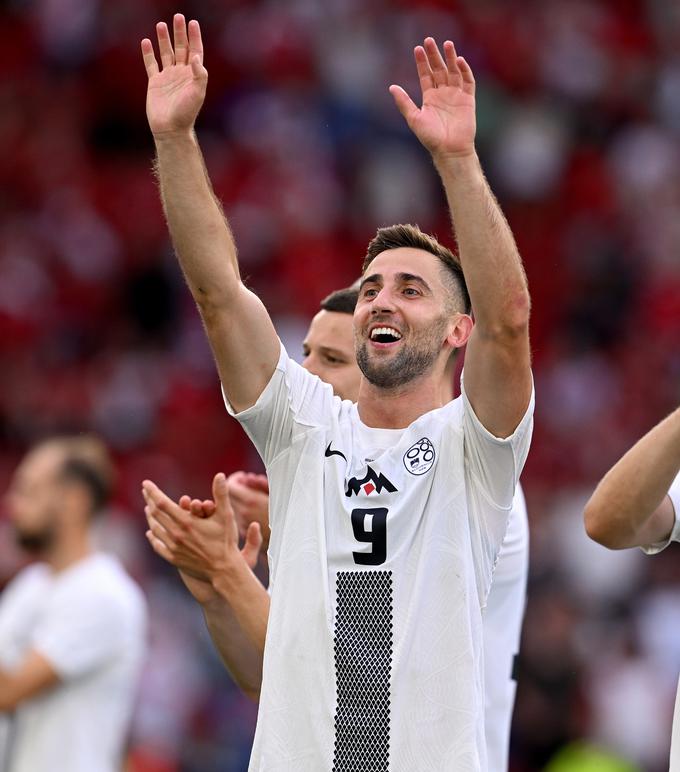 Andraž Šporar si je proti Danski priigral kar nekaj priložnosti, s svojo igro pa povzročal Skandinavcem nemalo težav. | Foto: Guliverimage