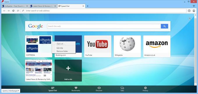 Pozdravno okno brskalnika Opera. Foto: Softpedia | Foto: 