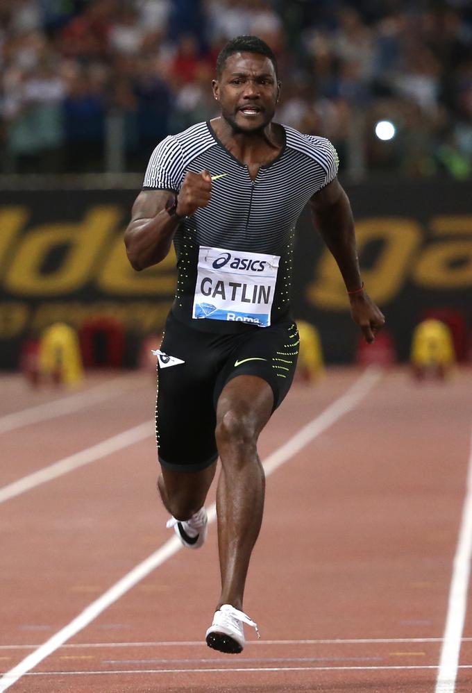 Justin Gatlin je bil v Rimu še četrtič zapored nepremagljiv. | Foto: Reuters