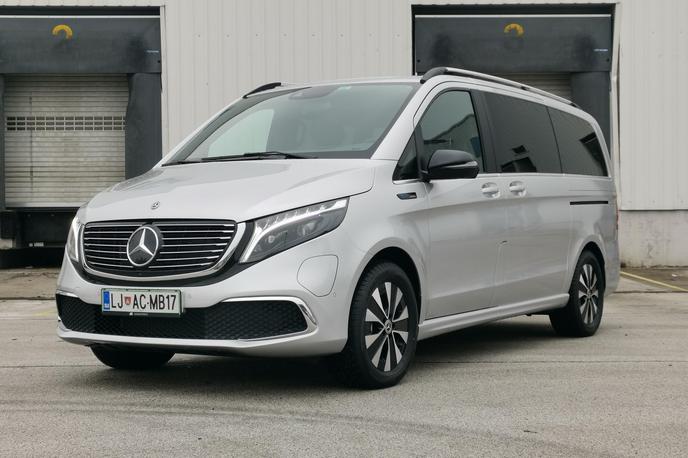 Mercedes-benz EQV | Po EQC, ki ga v Sloveniji še pričakujemo, je EQV drugi električni model Mercedesa. Do konca leta naj bi predstavili še štiri električne modele. | Foto Gašper Pirman