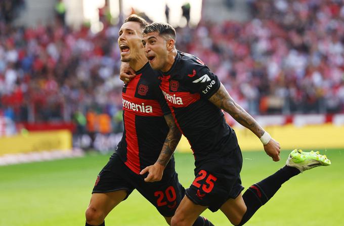 Alejandro Grimaldo je v Mainzu postavil končni rezultat 3:0. | Foto: Reuters