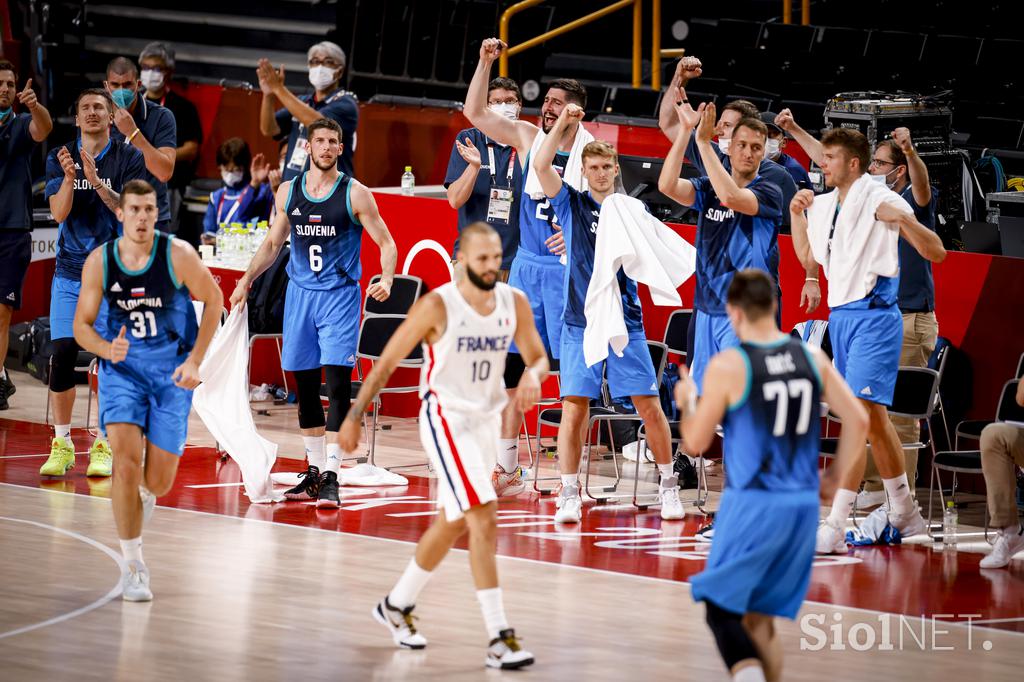 slovenska košarkarska reprezentanca, Slovenija Francija polfinale OI