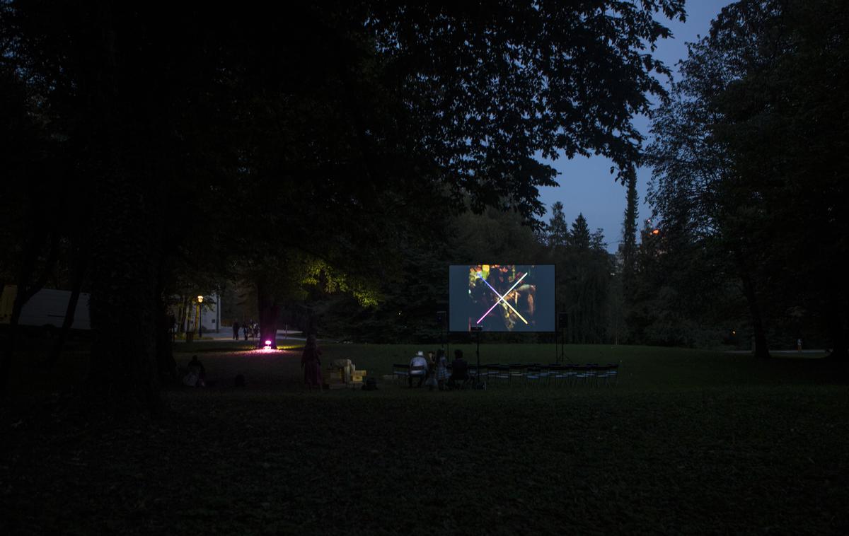 Plečnikovo letno gledališče | Projekcija filma Divji fantje, ki se je kot predfestivalski dogodek mednarodne umetniške platforme Spider že zgodila na jasi - nekdanje Plečnikovo gledališče za Tivolskim gradom, kjer se bodo v naslednjih dneh odvili še drugi festivalski dogodki. | Foto Matija Lukić