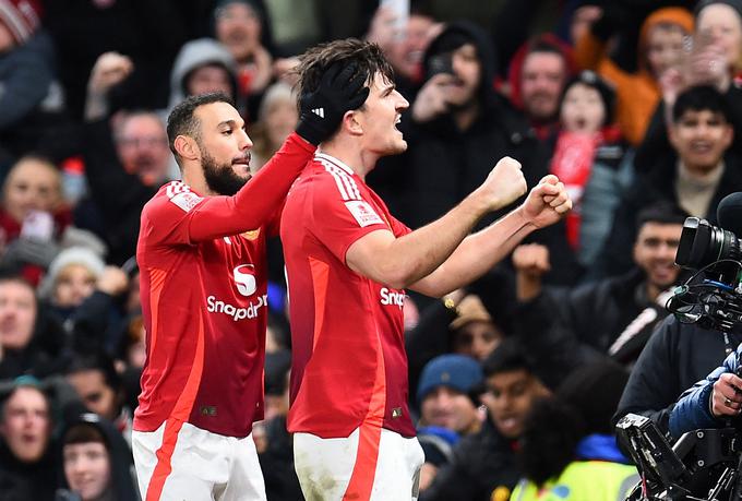 Harry Maguire je Manchester Unitedu zagotovil napredovanje. | Foto: Reuters