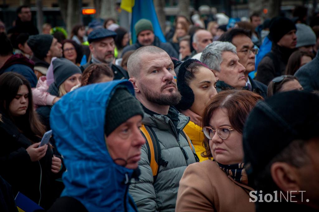 Shod za Ukrajino ob 1. obletnici vojne