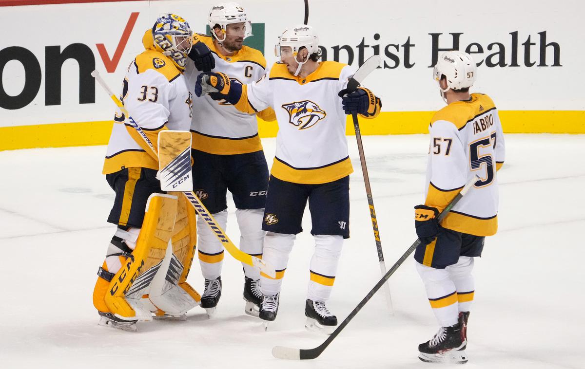 Nashville Predators | Florida Panthers, najboljša ekipa vzhodne konference v severnoameriški hokejski ligi NHL, je na domačem ledu presenetljivo s 4:6 klonila proti Nashville Predators. | Foto Guliverimage