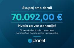 To je končni znesek, ki ga je Planet TV zbral za prizadete v poplavah