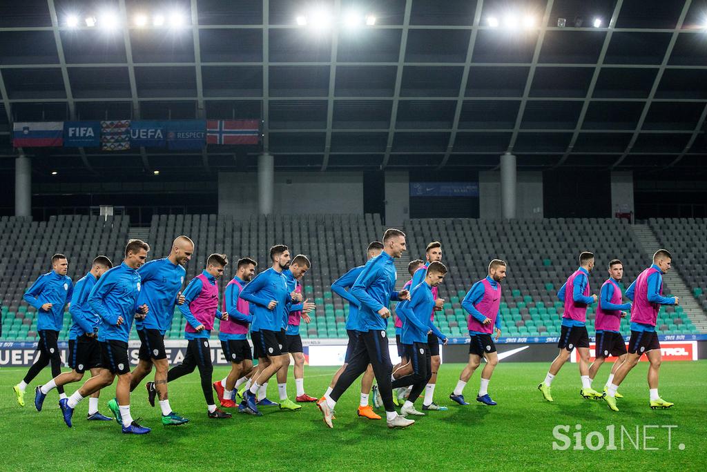 Slovenska nogometna reprezentanca trening Stožice