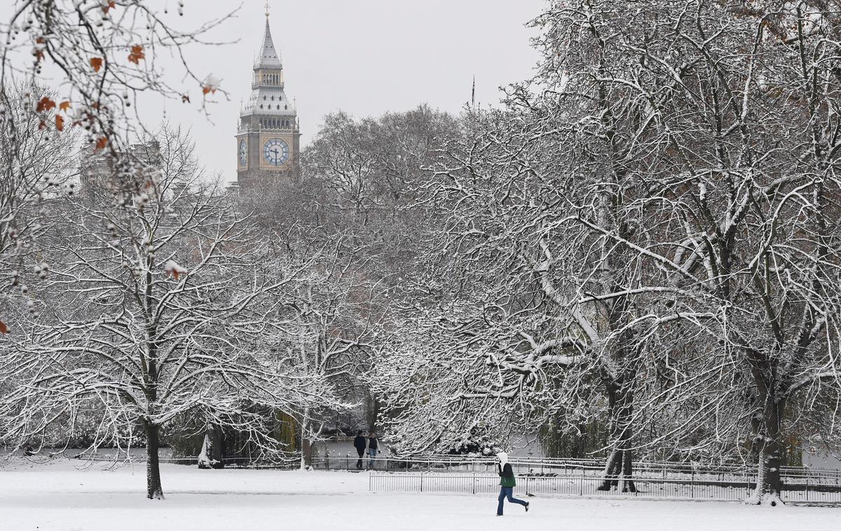 sneg, Velika Britanija | Napovedano je močno znižanje temperatur. Te bi se ponoči lahko spustile tudi do –16 stopinj Celzija. | Foto Reuters