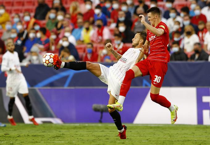 Benjamin Šeško, RB Salzburg : Sevilla | Foto: Reuters