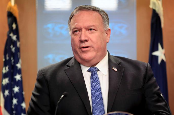 Mike Pompeo | Pompeo bo glede na program obisk v Sloveniji sklenil okoli 16. ure. V petek ga nato čakajo pogovori na Dunaju, v soboto pa še v Varšavi. | Foto Reuters