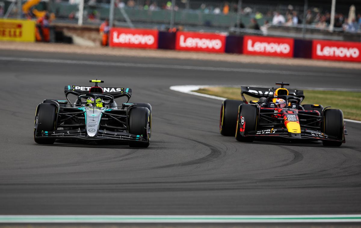 Silverstone Lewis Hamilton Max Verstappen | Zadnjo dirko v Silverstonu je dobil Lewis Hamilton, Max Verstappen je letos za zdaj osvojil sedem zmag. | Foto Guliverimage