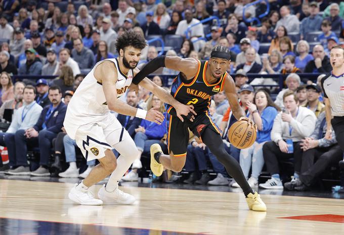 Shai Gilgeous-Alexander je v nedeljo Denverju nasul kar 40 točk. | Foto: Reuters