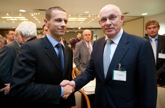 Predsednik nizozemske nogometne zveze Michael van Praag je bil že večkrat na obisku v Sloveniji. Bo Čeferin njegov protikandidat? Van Praag je že potrdil kandidaturo. | Foto: 