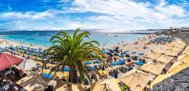 Playa Blanca and Dorada beach, Lanzarote,