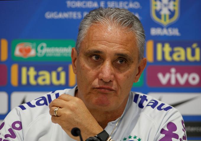 Brazilski selektor Tite mora preskočiti še tri ovire, če želi selecao popeljati do šeste svetovne krone. | Foto: Reuters