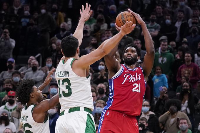 Joel Embiid je ob zmagi nad Bostonom vknjižil 41 točk. | Foto: Guliverimage/Vladimir Fedorenko