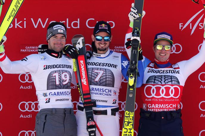 GaPa smuk 2018 Vincent Kreichmayr, Dominik Paris in Beat Feuz | Foto Reuters