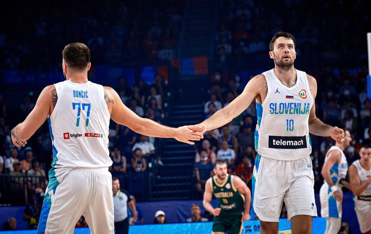 slovenska košarkarska reprezentanca Slovenija : Avstralija SP 2023 Mike Tobey Luka Dončić | Mike Tobey se tudi letos poleti pripravlja s slovensko izbrano vrsto. | Foto FIBA