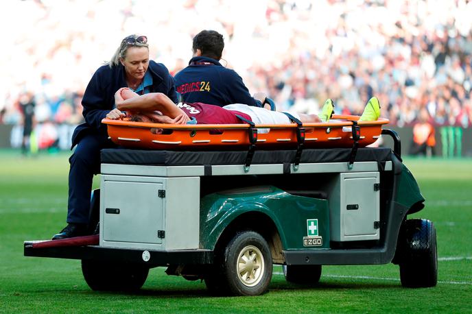 West Ham Andrij Jarmolenko | Andrij Jarmolenko si je na londonskem obračunu strgal Ahilovo tetivo. | Foto Reuters