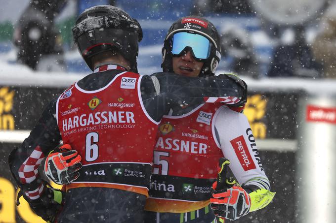 V tej zimi je enkrat stal na stopničkah. Na prvem veleslalomu v Santa Caterini ga je prehitel le Hrvat Filip Zubčić | Foto: Guliverimage/Vladimir Fedorenko