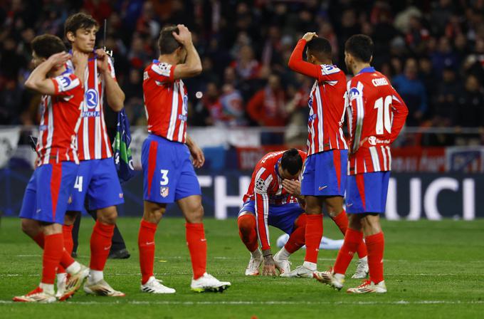 Atletico je po bolečem izpadu proti zmagovalcu lige prvakov končal evropsko sezono v osmini finala. | Foto: Reuters