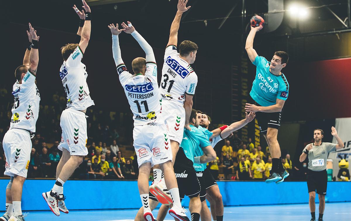 RK Gorenje Velenje : Magdeburg, evropska liga, Aleks Kavčič | Velenjčani so ponudili dostojen odpor, v prvem polčasu so bili ves čas v vodstvu. | Foto Grega Valančič/Sportida