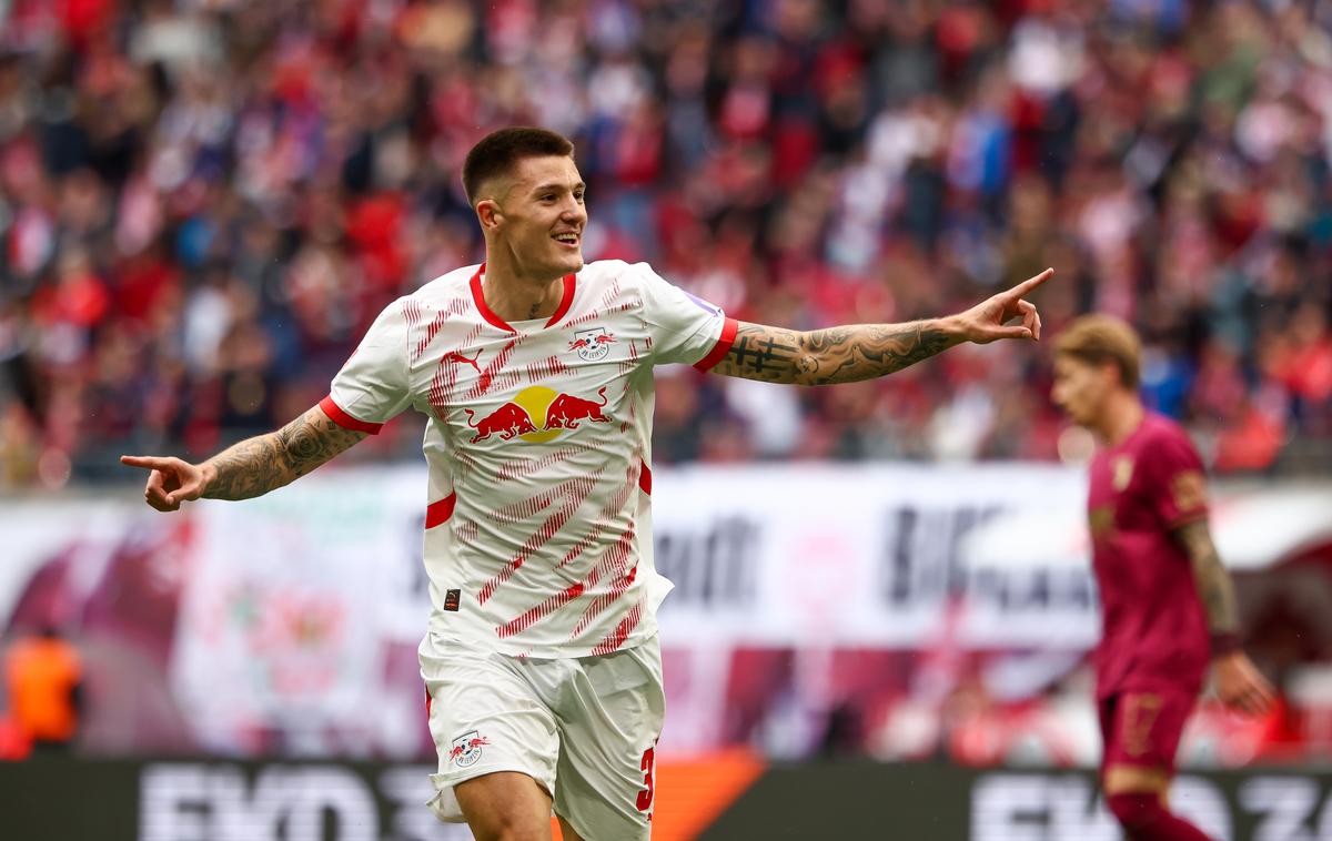 Benjamin Šeško, RB Leipzig | Benjamin Šeško je dosegel prvi gol v tej sezoni bundeslige, kmalu zatem je dodal še drugega. | Foto Guliverimage