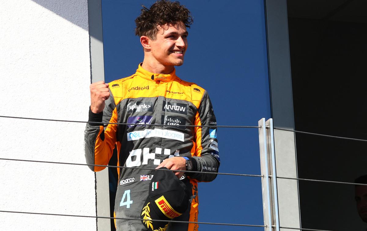 Hungaroring Lando Norris McLaren |  Lando Norris še čaka na prvo zmago, je bil pa že 13-krat na zmagovalnem balkonu. | Foto Guliverimage