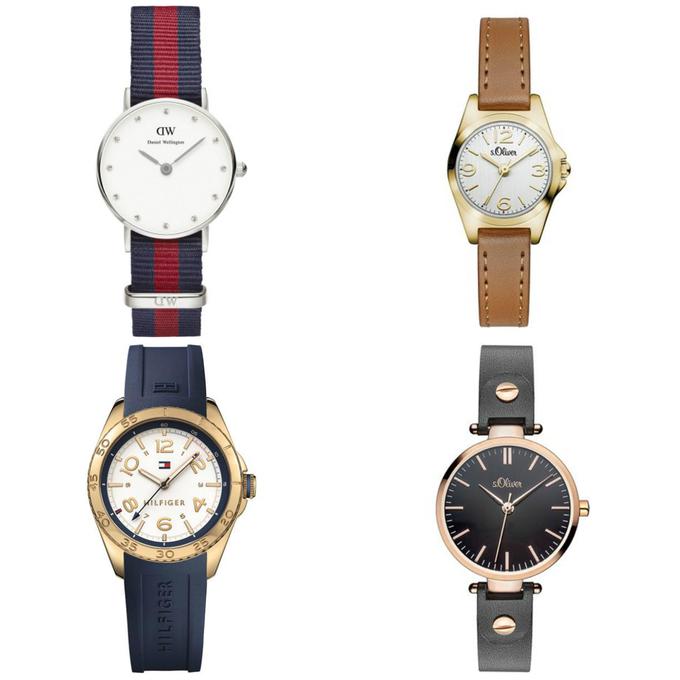 Od zgoraj navzdol, od leve proti desni: Daniel Wellington, 109 evrov, s.Oliver, 69 evrov, Tommy Hilfiger, 149 evrov in s.Oliver, 135 evrov. | Foto: 