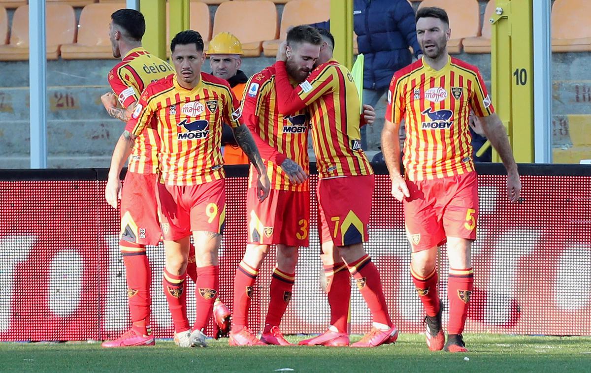 Žan Majer | Lecce po pomembni zmagi ostaja v boju za obstanek. | Foto Getty Images