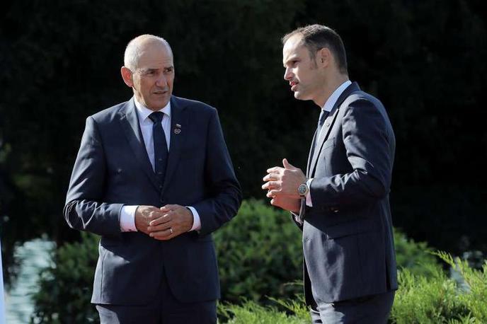 Janez Janša in Anže Logar | Janez Janša in Anže Logar. | Foto Matic Prevc/STA