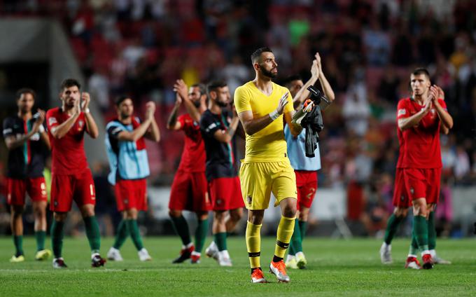 V portugalski reprezentanci ne manjka zvezdnikov. Poleg Cristiana Ronalda velja opozoriti na velemojstre kot so Bernardo Silva in Joao Cancelo (oba Manchester City), Joao Felix (Atletico Madrid), Bruno Fernandes (Manchester United), Andre Silva (Eintracht Frankfurt), Joao Moutinho,  Ruben Neves in Diogo Jota (vsi Wolverhampton), Goncalo Guedes (Valencia), Pepe (Porto), Raphael Guerreiro (Borussia Dortmund), Ruben Dias in Pizzi (oba Benfica), Ricardo Pereira (Leicester City) …  | Foto: Reuters