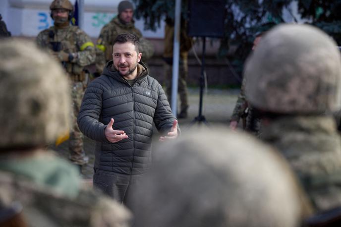 Volodimir Zelenski | Zelenski je naznanil, da Ukrajina gradi obrambne linije v dolžini več kot tisoč kilometrov. | Foto Reuters