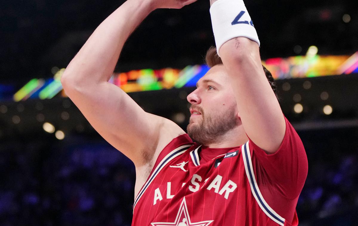 Luka Dončić All-Star 2024 | Luka Dončić je še petič nastopil na tekmi vseh zvezd, dosegel je sedem točk. | Foto Reuters