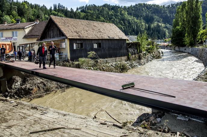 Koroška | Prizadete kraje, tudi Prevalje, si ogleduje tudi predsednica republike Nataša Pirc Musar. | Foto Ana Kovač