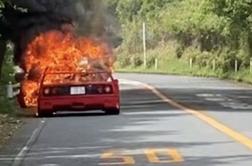 Slavna cesta in požar legendarnega ferrarija #foto