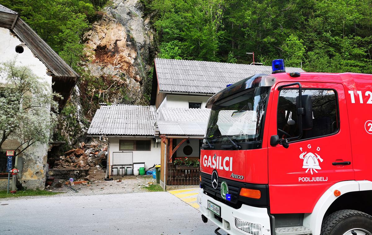 skalni podor skale Podljubelj Gostilna Školjka | Foto PGD Podljubelj