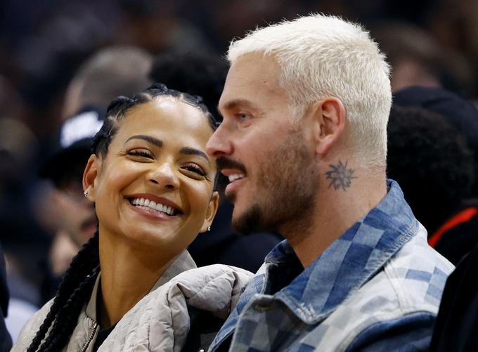 Pevka Christina Milian in njen partner Matt Pokora | Foto: Reuters