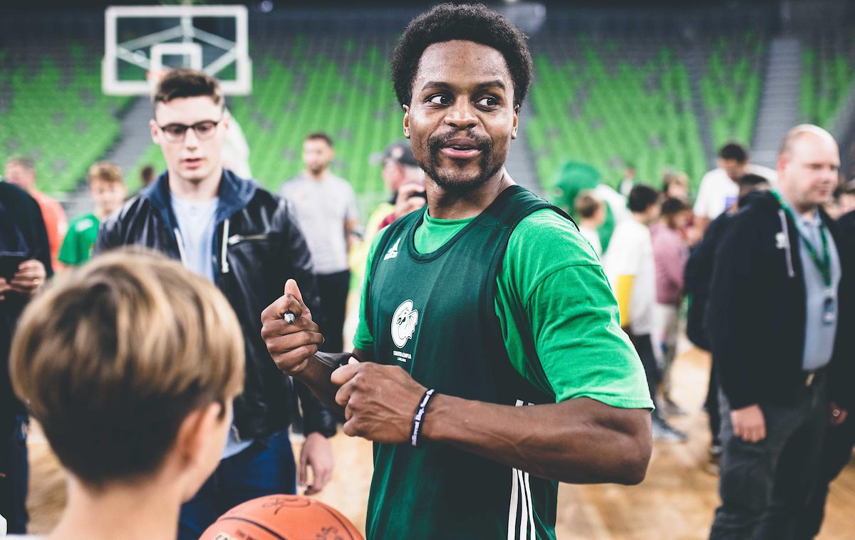 Cedevita Olimpija trening Yogi Ferrell | Yogi Ferrell je prepričan, da lahko s Cedevito Olimpijo posežejo visoko. | Foto Grega Valančič/Sportida