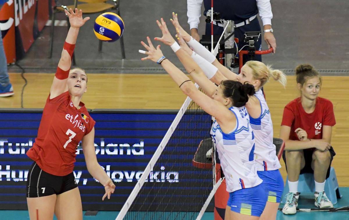 Slovenija Belgija odbojka ženske | Slovenke izgubile dvoboj z Belgijkami. | Foto CEV