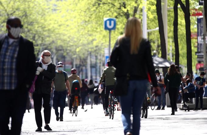 Na Dunaju so v zadnjih 24 urah zabeležili rekorden porast okužb z novim koronavirusom.  | Foto: Reuters