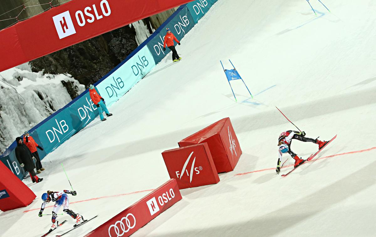 Petra Vlhova Mikaela Shiffrin Oslo | Mikaela Shiffrin je morala v Oslu priznati premoč Slovakinji Petri Vlhovi. | Foto Guliver/Getty Images