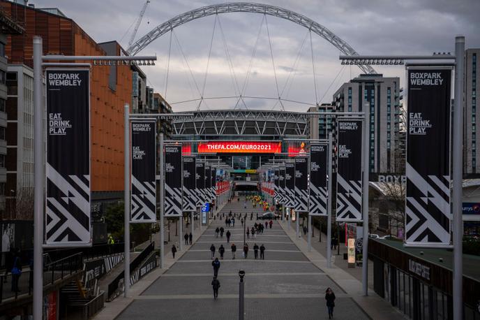 Wembley | Bo stadion Wembley eno od prizorišč, ki bi lahko gostilo zaključne tekme v angleški ligi brez gledalcev? | Foto Getty Images